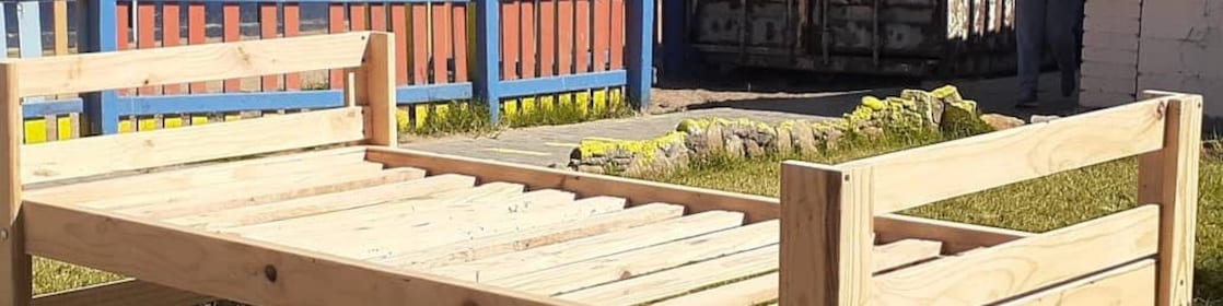 Wooden bed frame