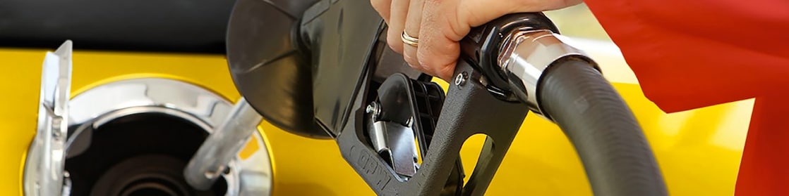 Person filling up at a fuel station